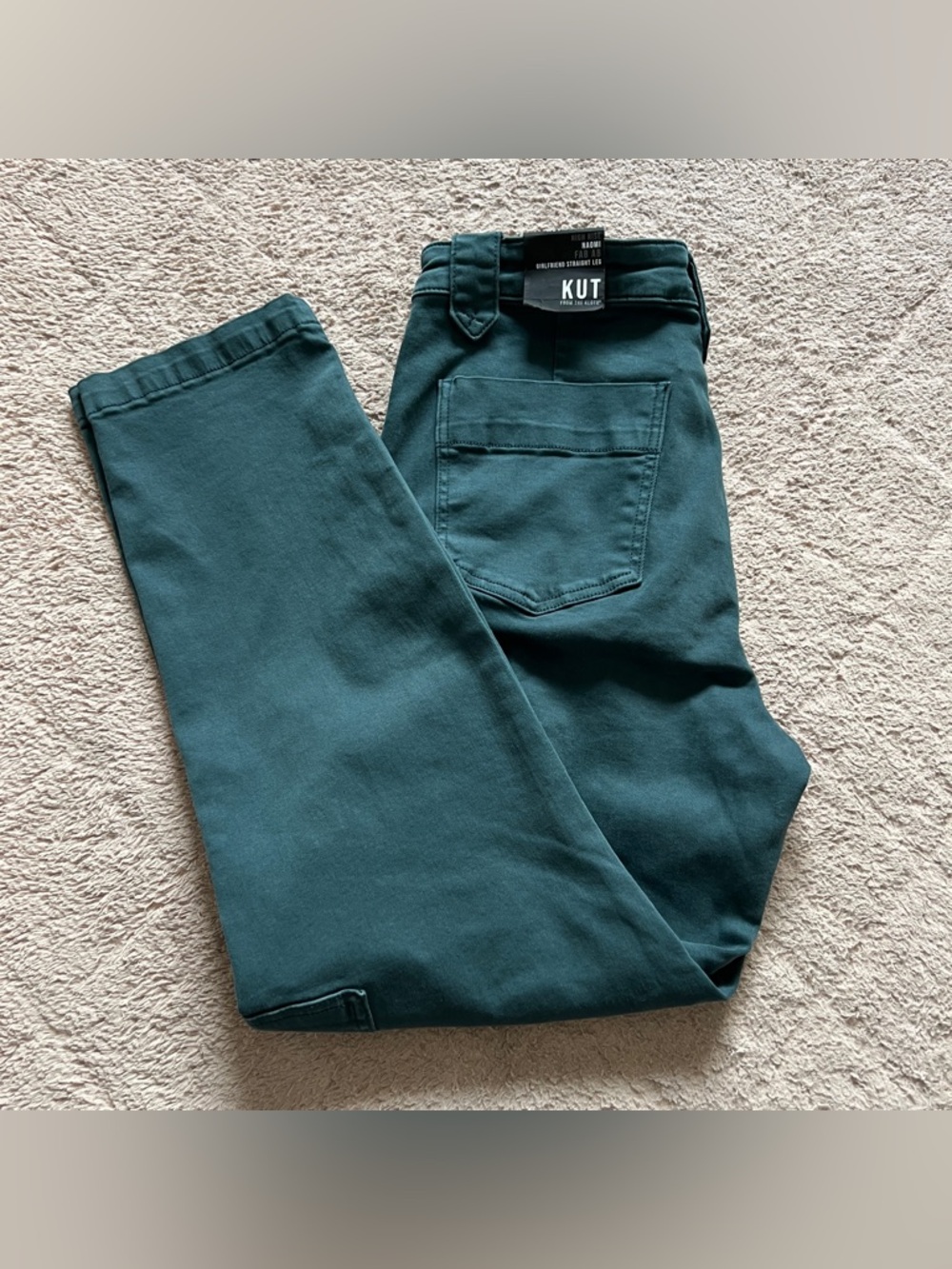NWT Kut from the Kloth Naomi Fab Ab Girlfriend Jeans Preppy Cargo Sz 10